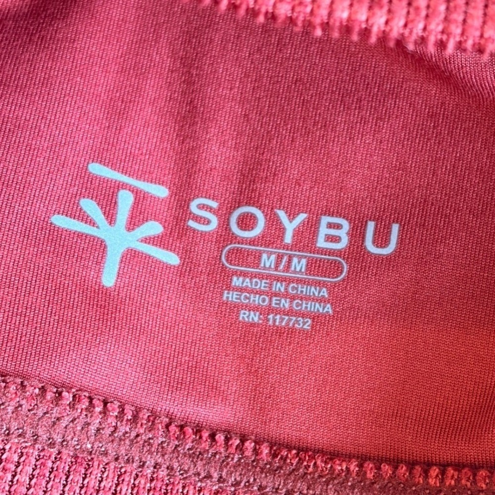 Soybu Sports Bra M Base Layer Sustainable Compression Performance Berry-Red - Picture 2 of 5